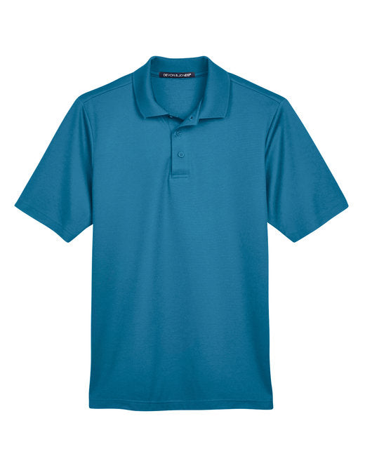 Custom Embroidered Devon & Jones CrownLux Performance™ Men's Plaited Polo - DG20