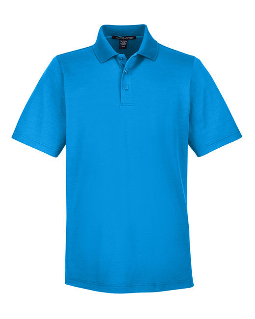 Custom Embroidered Devon & Jones CrownLux Performance™ Men's Plaited Polo - DG20