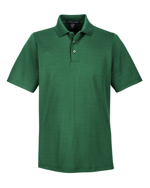 Custom Embroidered Devon & Jones CrownLux Performance™ Men's Plaited Polo - DG20