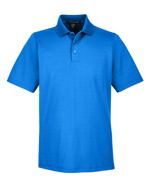 Custom Embroidered Devon & Jones CrownLux Performance™ Men's Plaited Polo - DG20