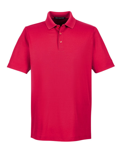 Custom Embroidered Devon & Jones CrownLux Performance™ Men's Plaited Polo - DG20
