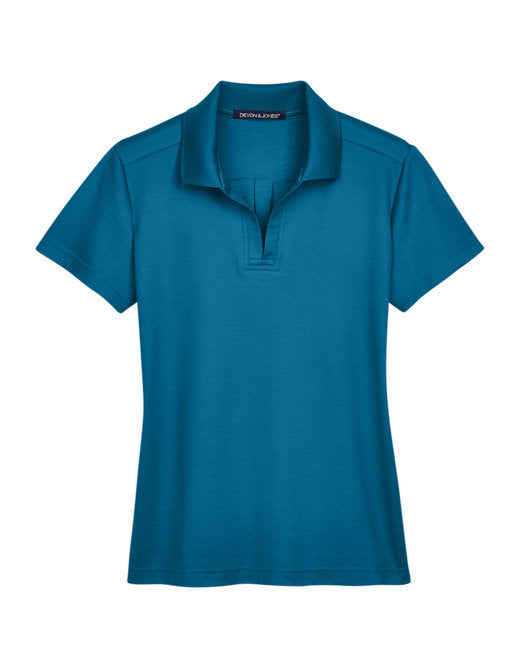 Custom Embroidered Devon & Jones CrownLux Performance™ Ladies' Plaited Polo - DG20W