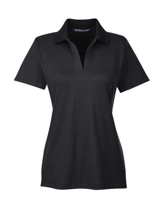 Custom Embroidered Devon & Jones CrownLux Performance™ Ladies' Plaited Polo - DG20W