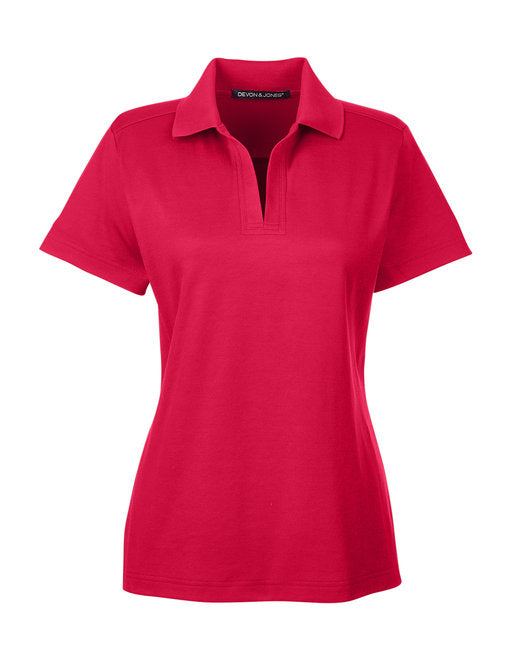 Custom Embroidered Devon & Jones CrownLux Performance™ Ladies' Plaited Polo - DG20W