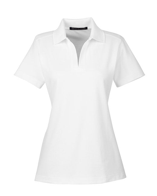 Custom Embroidered Devon & Jones CrownLux Performance™ Ladies' Plaited Polo - DG20W