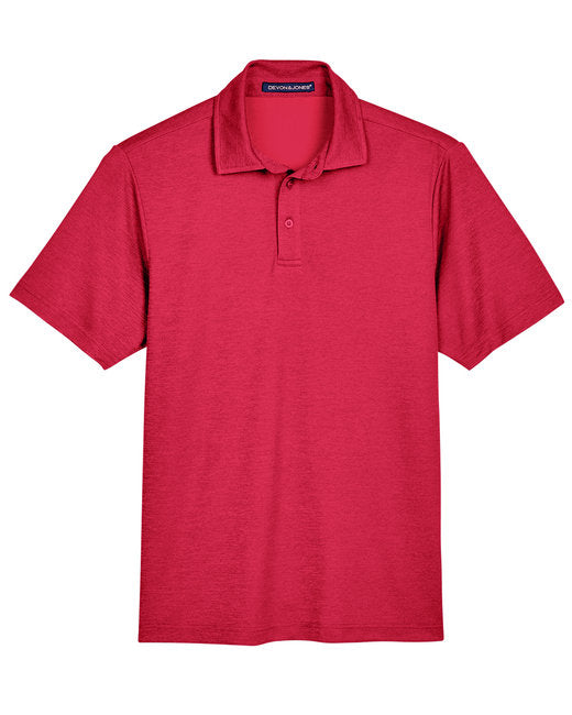 Custom Embroidered Devon & Jones CrownLux Performance™ Men's Address Melange Polo - DG22