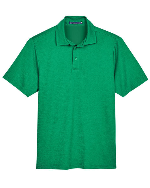 Custom Embroidered Devon & Jones CrownLux Performance™ Men's Address Melange Polo - DG22
