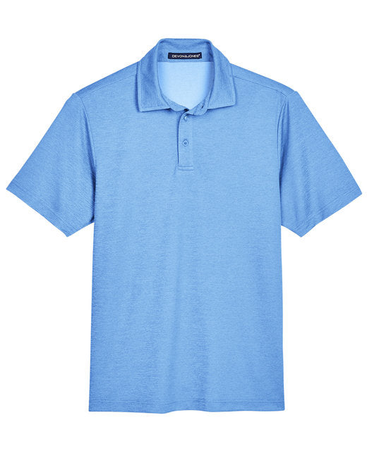 Custom Embroidered Devon & Jones CrownLux Performance™ Men's Address Melange Polo - DG22