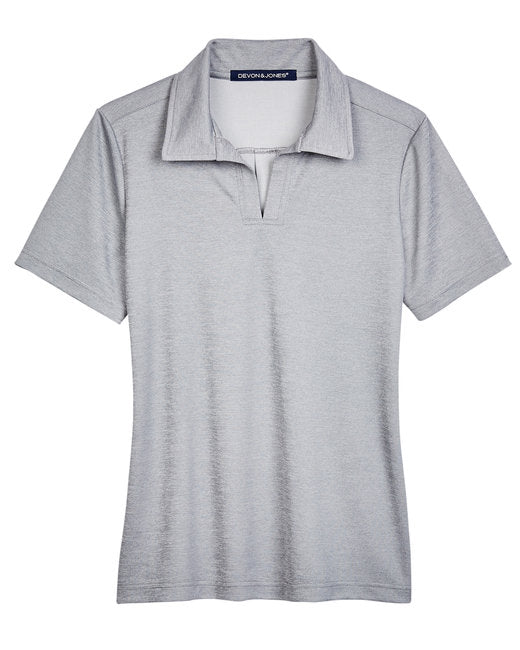 Custom Embroidered Devon & Jones CrownLux Performance™ Ladies' Address Melange Polo - DG22W