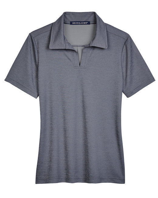 Custom Embroidered Devon & Jones CrownLux Performance™ Ladies' Address Melange Polo - DG22W