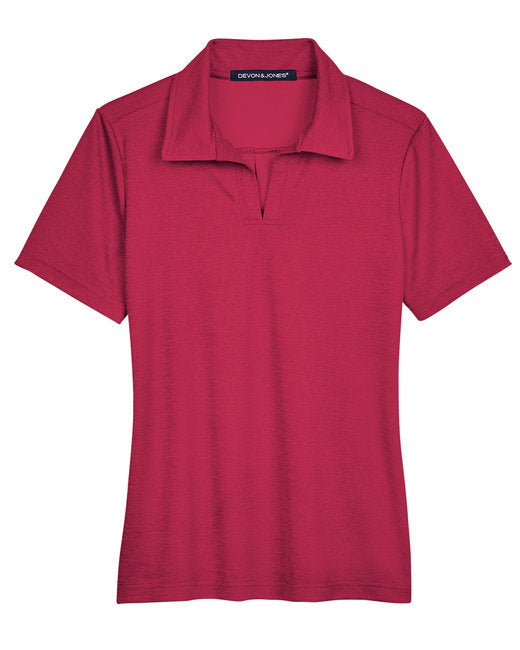 Custom Embroidered Devon & Jones CrownLux Performance™ Ladies' Address Melange Polo - DG22W