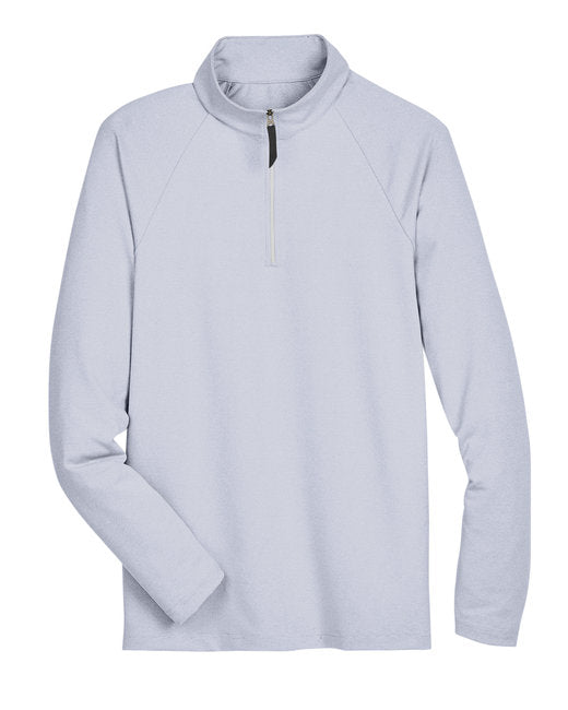 Custom Embroidered Devon & Jones CrownLux Performance™ Men's Clubhouse Micro-Stripe Quarter-Zip - DG480