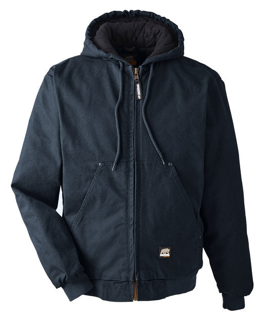 Custom Embroidered Berne Highland Washed Cotton Duck Hooded Jacket - HJ375