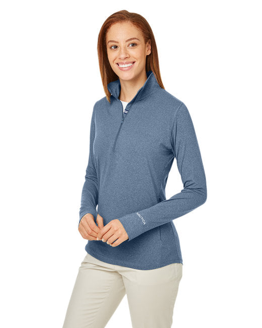 Custom Embroidered Nautica Ladies' Saltwater Quarter-Zip Pullover - N17925