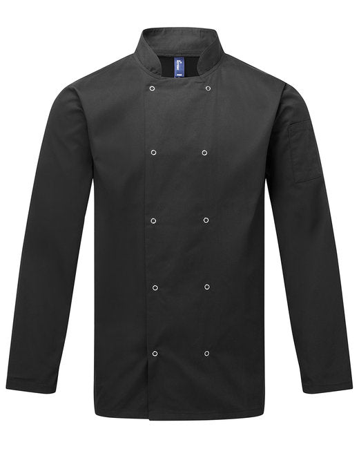 Custom Embroidered Artisan Collection by Reprime Unisex Studded Front Long-Sleeve Chef's Coat - RP665