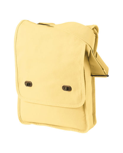 Custom Embroidered Authentic Pigment Pigment-Dyed Canvas Field Bag