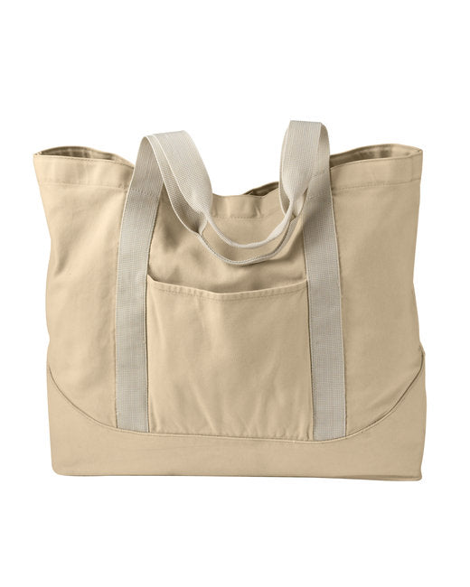 Custom Embroidered Authentic Pigment Pigment-Dyed Large Canvas Tote