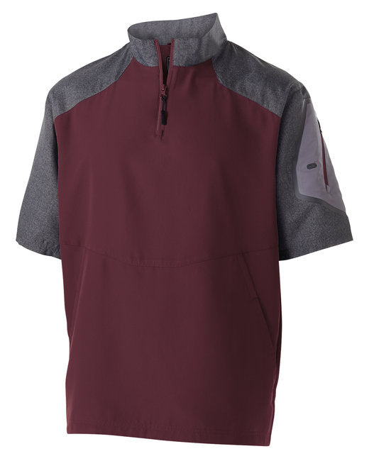 Custom Embroidered Holloway Unisex Ultra-Lightweight Aero-Tec™ Raider Short-Sleeve Warm-Up Pullover - 229545