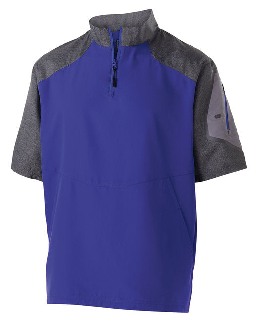 Custom Embroidered Holloway Unisex Ultra-Lightweight Aero-Tec™ Raider Short-Sleeve Warm-Up Pullover - 229545