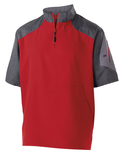 Custom Embroidered Holloway Unisex Ultra-Lightweight Aero-Tec™ Raider Short-Sleeve Warm-Up Pullover - 229545