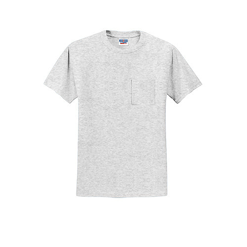 Custom Embroidered JERZEES® - Dri-Power® 50/50 Cotton/Poly Pocket T-Shirt - 29MP