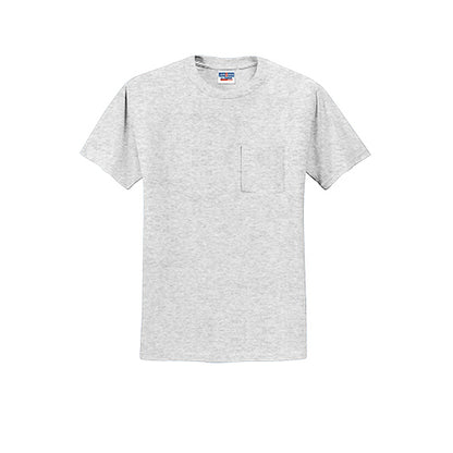 Custom Embroidered JERZEES® - Dri-Power® 50/50 Cotton/Poly Pocket T-Shirt - 29MP
