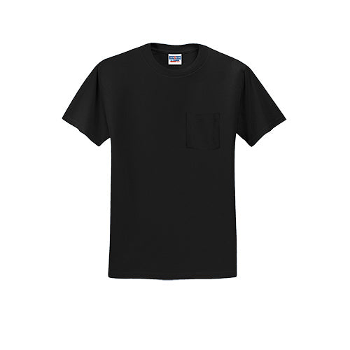 Custom Embroidered JERZEES® - Dri-Power® 50/50 Cotton/Poly Pocket T-Shirt - 29MP