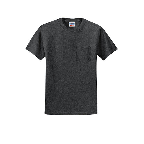 Custom Embroidered JERZEES® - Dri-Power® 50/50 Cotton/Poly Pocket T-Shirt - 29MP