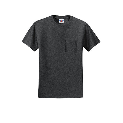 Custom Embroidered JERZEES® - Dri-Power® 50/50 Cotton/Poly Pocket T-Shirt - 29MP