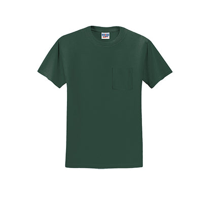 Custom Embroidered JERZEES® - Dri-Power® 50/50 Cotton/Poly Pocket T-Shirt - 29MP