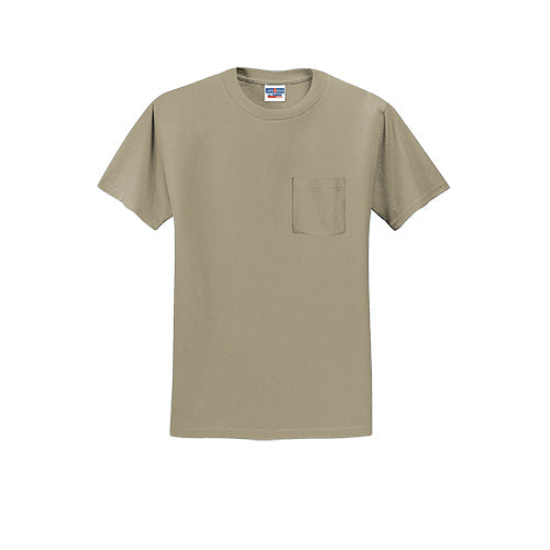 Custom Embroidered JERZEES® - Dri-Power® 50/50 Cotton/Poly Pocket T-Shirt - 29MP