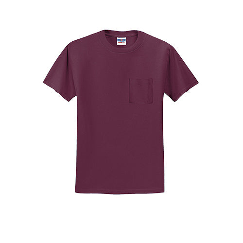 Custom Embroidered JERZEES® - Dri-Power® 50/50 Cotton/Poly Pocket T-Shirt - 29MP