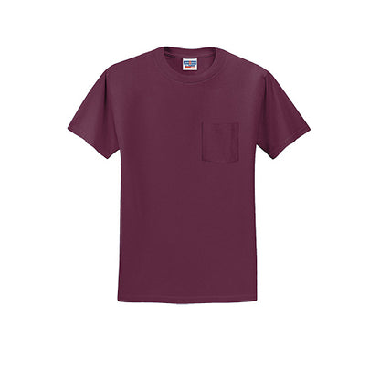 Custom Embroidered JERZEES® - Dri-Power® 50/50 Cotton/Poly Pocket T-Shirt - 29MP