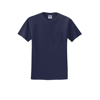 Custom Embroidered JERZEES® - Dri-Power® 50/50 Cotton/Poly Pocket T-Shirt - 29MP