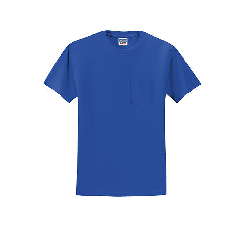 Custom Embroidered JERZEES® - Dri-Power® 50/50 Cotton/Poly Pocket T-Shirt - 29MP