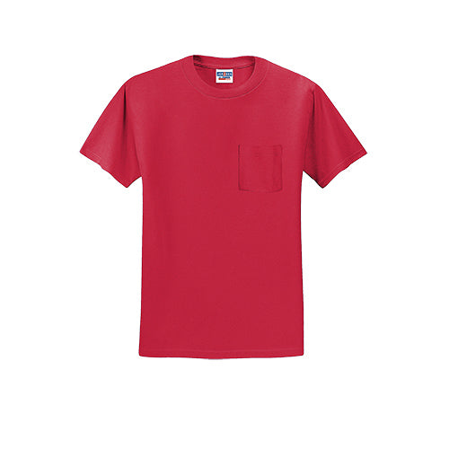Custom Embroidered JERZEES® - Dri-Power® 50/50 Cotton/Poly Pocket T-Shirt - 29MP