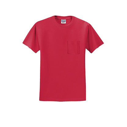 Custom Embroidered JERZEES® - Dri-Power® 50/50 Cotton/Poly Pocket T-Shirt - 29MP