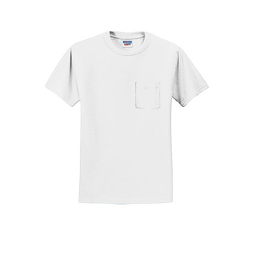 Custom Embroidered JERZEES® - Dri-Power® 50/50 Cotton/Poly Pocket T-Shirt - 29MP
