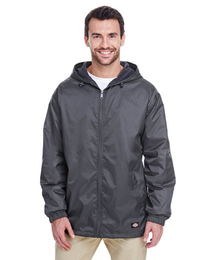 Custom Embroidered Dickies Men's Fleece-Lined Hooded Nylon Jacket - 33237