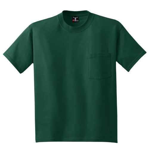 Custom Embroidered Hanes® Beefy-T® 100% Cotton  Pocket T-Shirt - 5190