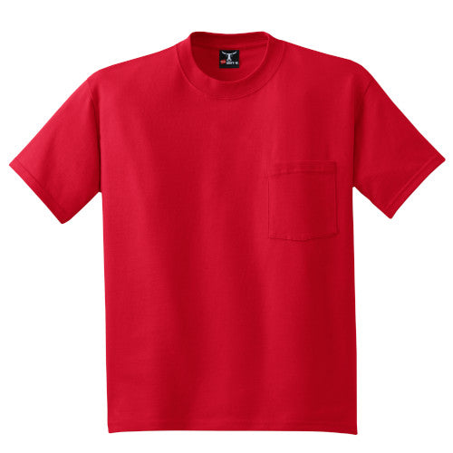 Custom Embroidered Hanes® Beefy-T® 100% Cotton  Pocket T-Shirt - 5190