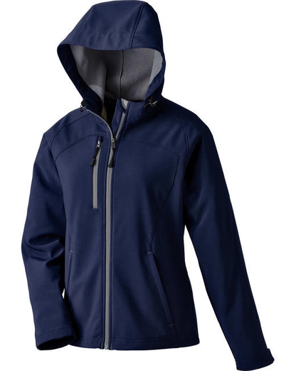 Custom Embroidered North End Ladies' Prospect Two-Layer Fleece Bonded Soft Shell Hooded Jacket - 78166