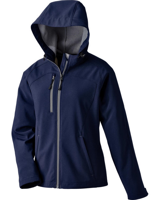 Custom Embroidered North End Ladies' Prospect Two-Layer Fleece Bonded Soft Shell Hooded Jacket - 78166