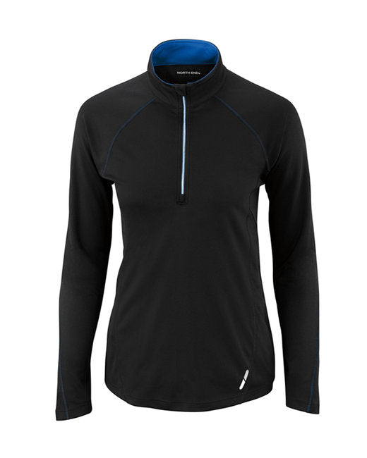 Custom Embroidered North End Ladies' Radar Quarter-Zip Performance Long-Sleeve Top - 78187