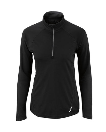 Custom Embroidered North End Ladies' Radar Quarter-Zip Performance Long-Sleeve Top - 78187