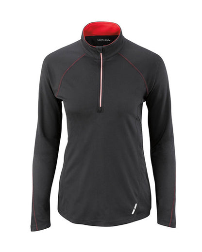 Custom Embroidered North End Ladies' Radar Quarter-Zip Performance Long-Sleeve Top - 78187
