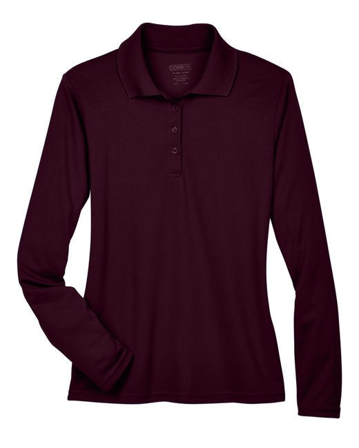 Custom Embroidered CORE365 Ladies' Pinnacle Performance Long-Sleeve Piqué Polo - 78192