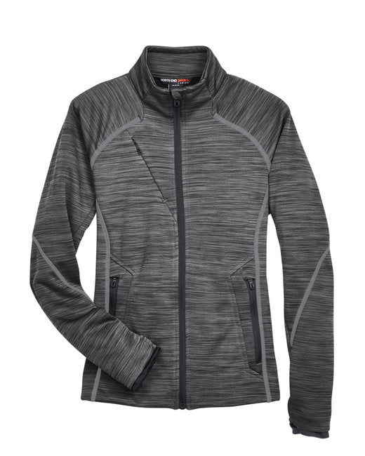 Custom Embroidered North End Ladies' Flux Mélange Bonded Fleece Jacket - 78697