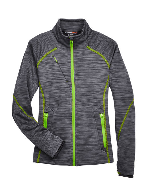 Custom Embroidered North End Ladies' Flux Mélange Bonded Fleece Jacket - 78697