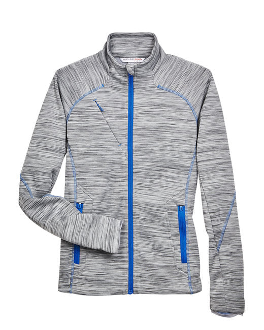 Custom Embroidered North End Ladies' Flux Mélange Bonded Fleece Jacket - 78697